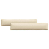 Poduszki na sofę 2 pcs Kremowy 200 x 40 cm tkanina