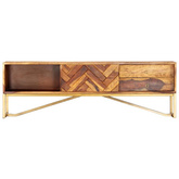 vidaXL Szafka pod TV, 140x30x45 cm, lite drewno sheesham model standard