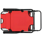 vidaXL Składane leżaki z podnóżkiem, 2 szt., stalowe, czerwone