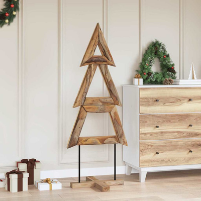 Choinka z podstawą Brązowy 149,5 cm Lite drewno tekowe