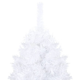 Sztuczna choinka z lampkami i bombkami, biała, 120 cm, PVC vidaXL
