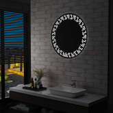 vidaXL Lustro łazienkowe z LED, 80 cm