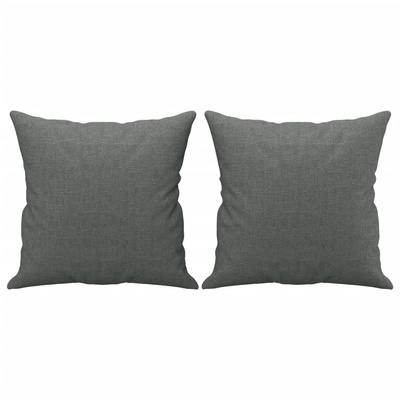 2-osobowa sofa z poduszkami, ciemnoszara, 140 cm, tkanina