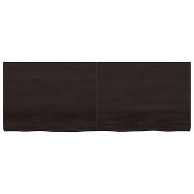 Półka, ciemnobrązowa, 160x60x(2-4) cm, wykończone drewno dębowe