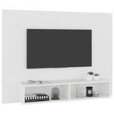 vidaXL Wisząca szafka pod TV, biała, 120x23,5x90 cm