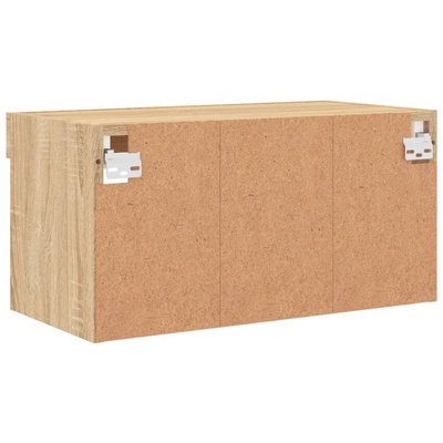 vidaXL Szafka pod TV, z oświetleniem LED, dąb sonoma, 60x30x30 cm
