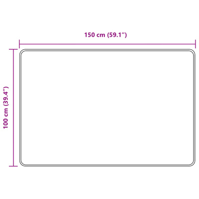 Chodnik dywanowy MARSA Szary 100 x 150 cm Poliester i PVC
