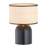 Lampka nocna ASPEN LN1 BLACK/RATTAN