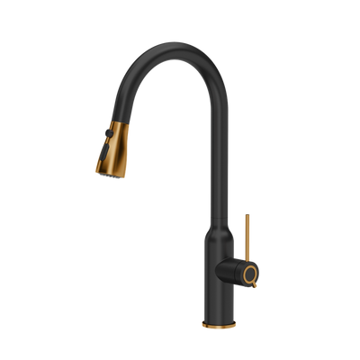 JESSICA Q LINE Pull out shower SteelQ pure carbon mat/Nano PVD miedź