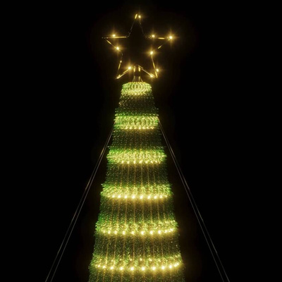 vidaXL Stożkowa choinka z lampek, 688 ciepłych białych LED, 300 cm