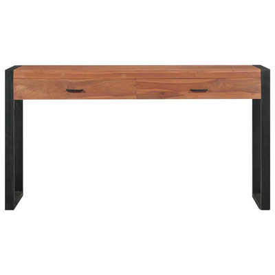 vidaXL Biurko z 2 szufladami, 140x40x75 cm, drewno tekowe