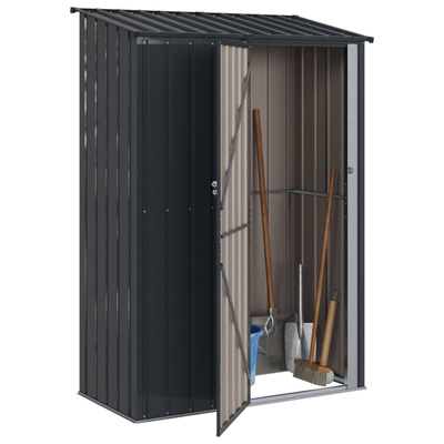 Schowki ogrodowe Antracyt 140,5 x 74 x 200 cm Metal