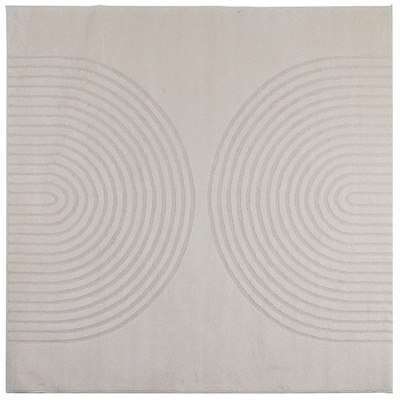 Dywany pokojowe Kwadrat GALATI Kremowy 200 x 200 cm Poliester