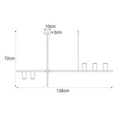 Lampa sufitowa K-4755 z serii ROCCO