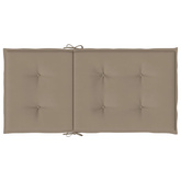 Poduszki na krzesła ogrodowe, 2 szt., taupe, 100x50x3 cm