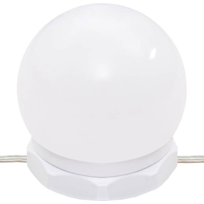 Szafka z lustrem i LED, biała z połyskiem, 90x31,5x62 cm