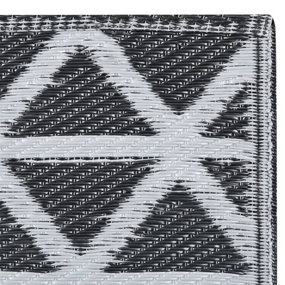 vidaXL Dywan na zewnątrz, czarny, 120x180 cm, PP