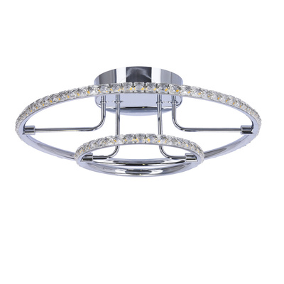 Lampa sufitowa okrągła LED chrom plafon 36W 3000K Adel Candellux 98-69634
