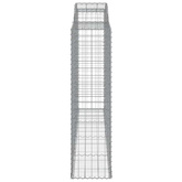 Kosze gabionowe, 11 szt, 300x50x180/200cm, galwanizowane żelazo