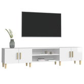 Szafka pod TV, wysoki połysk, biała, 180x31,5x40 cm vidaXL