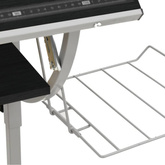 vidaXL Biurko kreślarskie, czarno-szare, 110x53x(58-87) cm