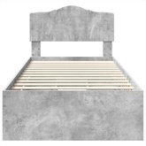 Ramka łóżka Betonowy szary 75 x 190 cm Drewno inżynieryjne