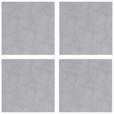 Stopień Kwadrat 4 pcs Srebrny 30 x 30 cm Aluminium