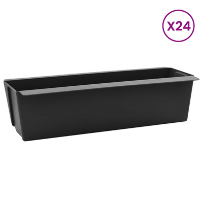 Skrzynki na kwiaty do palet euro 24 pcs Czarny