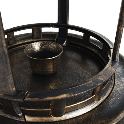 Ozdobny basenik dla ptaków z lampkami solarnymi LED, plastikowy