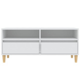 vidaXL Szafka pod TV, biała, 100x34,5x44,5 cm, materiał drewnopochodny