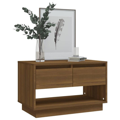 vidaXL Szafka pod TV, brązowy dąb 70x41x44 cm materiał drewnopochodny