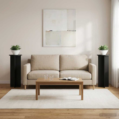 Stojak na rośliny 2 pcs Czarny ?40 x 100 cm Drewno inżynieryjne