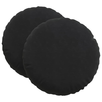 Poduszki na siedziska 2 pcs Czarny ?60 x 21 cm Aksamit