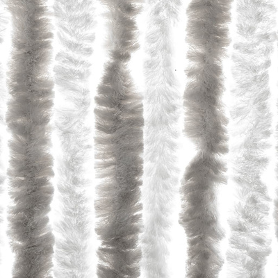 Zasłona przeciwko owadom, jasnoszaro-biała, 90x220 cm, szenil