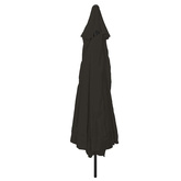 Parasolka ogrodowa Czarny 394 x 394 x 248 cm Poliester i Stal