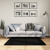 vidaXL Dywan HUARTE z krótkim włosiem, czarny, 120x120 cm