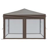 Składany namiot imprezowy ze ściankami, taupe, 3x3 m