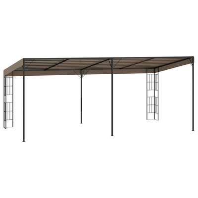 vidaXL Altana przyścienna, 6 x 3 m, taupe, tkanina