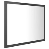 vidaXL Lustro łazienkowe LED, wysoki połysk, szare, 60x8,5x37cm, akryl