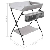 Stolik do przewijania, jasnoszary, żelazny