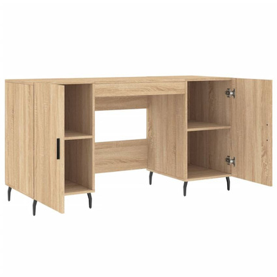 vidaXL Biurko, dąb sonoma, 140x50x75 cm, materiał drewnopochodny wariant 7