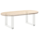 Nogi do stolika kawowego w kształcie litery U 2 szt. Białe 40x(30-31) cm Stal