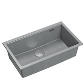LOGAN 110 GraniteQ zlewozmywak silver stone 76x44x23,5 cm 1-komorowy wpuszczany z syfonem manualnym stal szlachetna