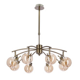 Lentini lampa wisząca patynowy 8x40w g9 klosz bursztynowy