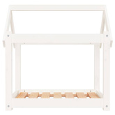 vidaXL Legowisko dla psa, białe, 71x55x70 cm, lite drewno sosnowe