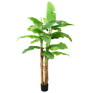 vidaXL Sztuczne drzewko bananowe z doniczką, 115 cm, zielone