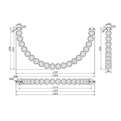 Lampa sufitowa Necklace ADANI AD268