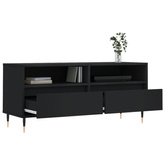 vidaXL Szafka pod TV, czarna, 100x34,5x44,5cm, materiał drewnopochodny