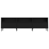 vidaXL Szafka pod TV, czarna, 150x30x44,5 cm, materiał drewnopochodny