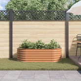 Podniesiony grządka Brązowy 160 x 80 x 44 cm Stal